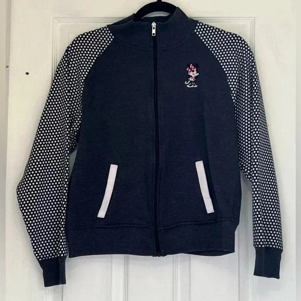 Disney Parks Sweatshirt Minnie Mouse Full Zip Jacket Girls‎ Size L